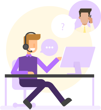 Virtual administrative assistant illustration