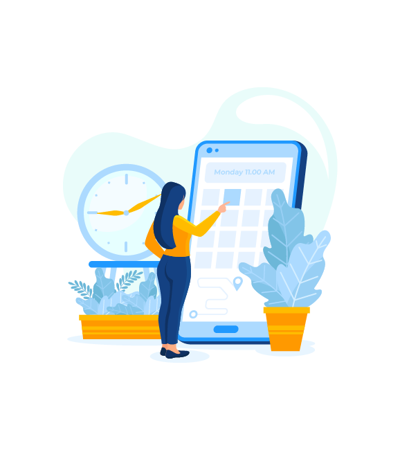 Virtual administrative assistant illustration