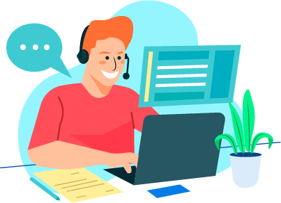 Virtual administrative assistant illustration