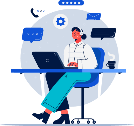 Team collaborating on administrative tasks