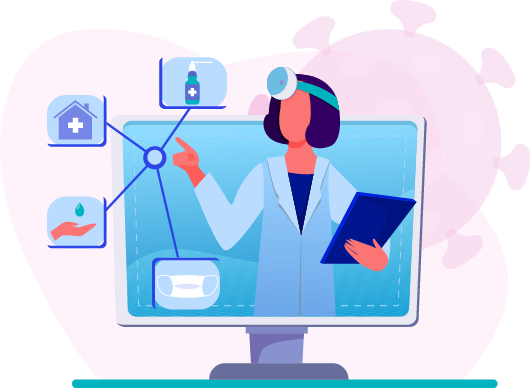 Virtual administrative assistant illustration