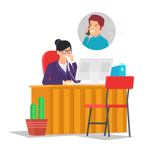 Virtual administrative assistant illustration